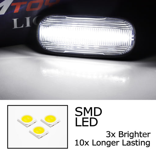 Clear Lens White LED Front Side Marker Lights For Range Rover Sport LR2 LR3 LR4