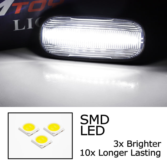 Clear Lens White LED Front Side Marker Lights For Range Rover Sport LR2 LR3 LR4