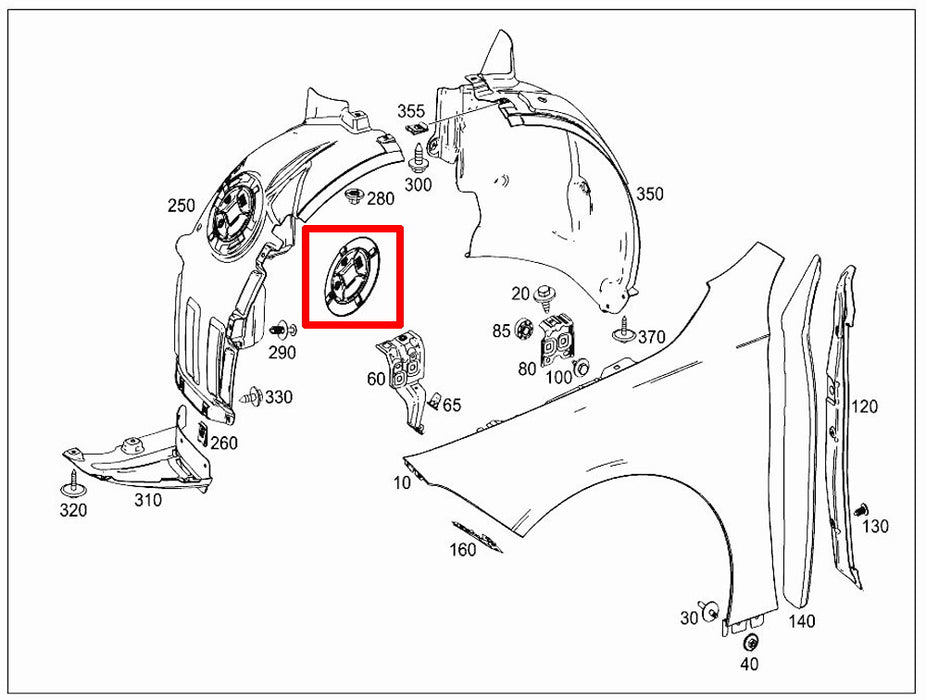 (2) OE-Spec Wheel Well Cover Caps For Mercedes W177 A-Class Headlamp Fog Access