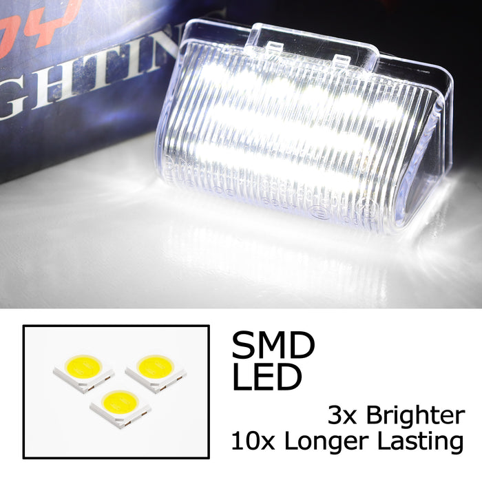 White 18-SMD Full LED License Plate Lights For Ford 1985-14 Transit MK5 MK6 MK7