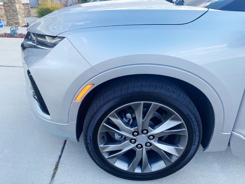 Clear Lens Amber Full LED Front Bumper Side Markers For Chevu 2022-2024 Equinox