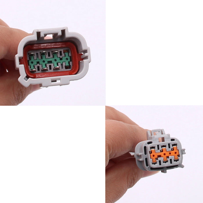 Car Side 8-Pin Input To 6-Pin Output For Nissan 03-05 350Z Headlight Conversion