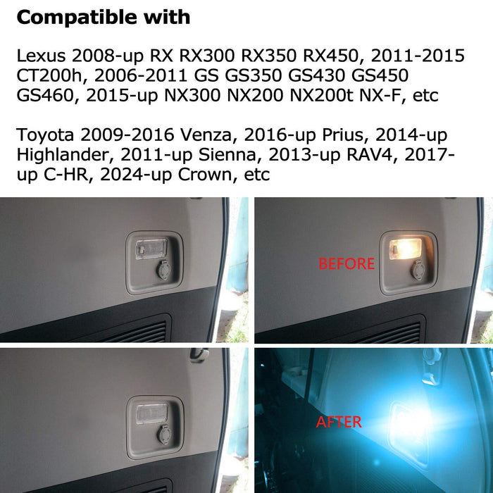 Super Bright Ice Blue Full LED Trunk Cargo Area Light w/ Switch For Toyota Lexus