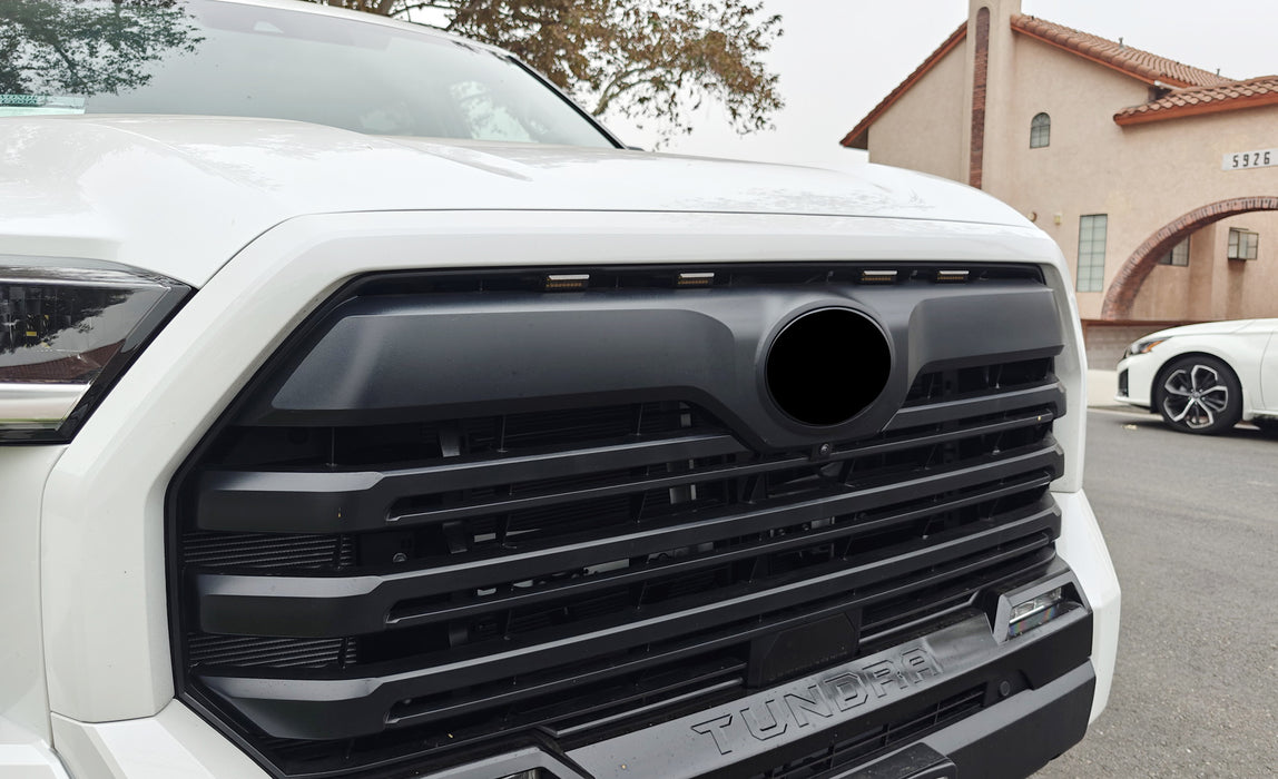 4pc Smoked Lens Amber Full LED Grille Accent Lighting Kit For Toyota 22+ Tundra