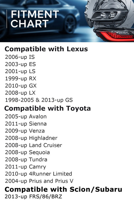 OE-Spec Side Door Courtesy Light Power Cord Wire Harness For Lexus Toyota Subaru