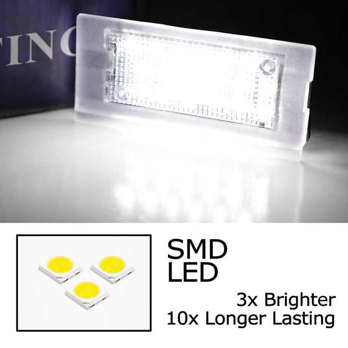White 18-SMD Full LED License Plate Lights Kit For 2003-2012 L322 Range Rover