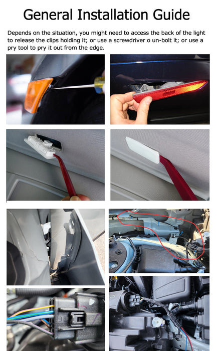 White Full LED Illuminated Fender Emblem Replace Light Kit For 21+ Bronco Sport