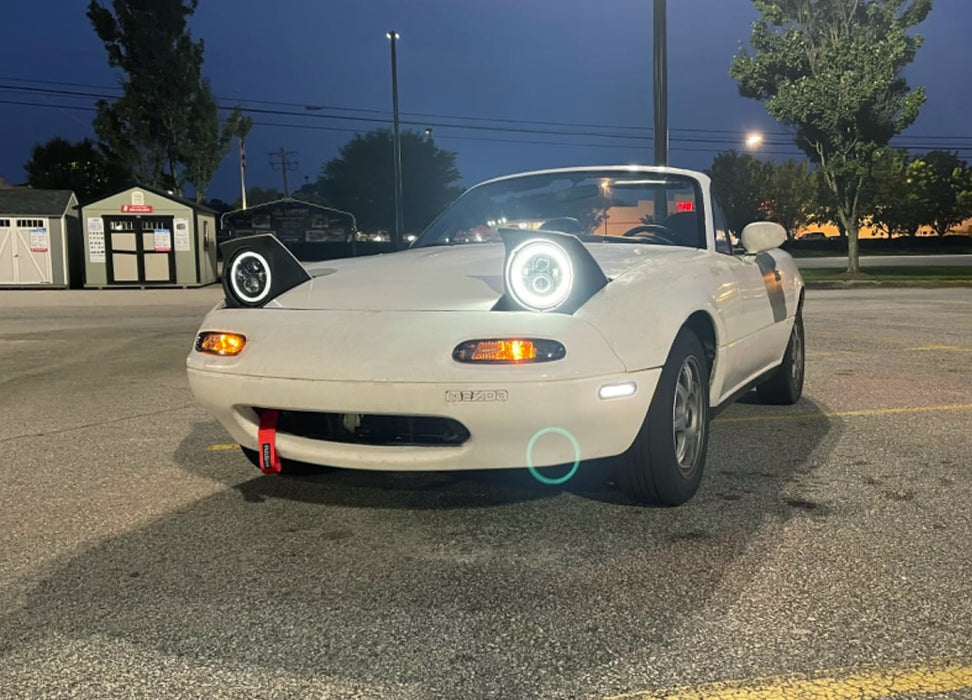 Clear Lens White Full LED Side Marker Light Kit For 90-05 Mazda Miata MX5 NA NB