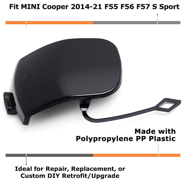 Front Bumper Tow Hook Cap Cover For 2014-21 Pre-LCI MINI Cooper S Sport F55 F56