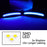 Smoked Lens All Blue Full LED Side Marker Light Kit For 2015-2023 Chrysler 300
