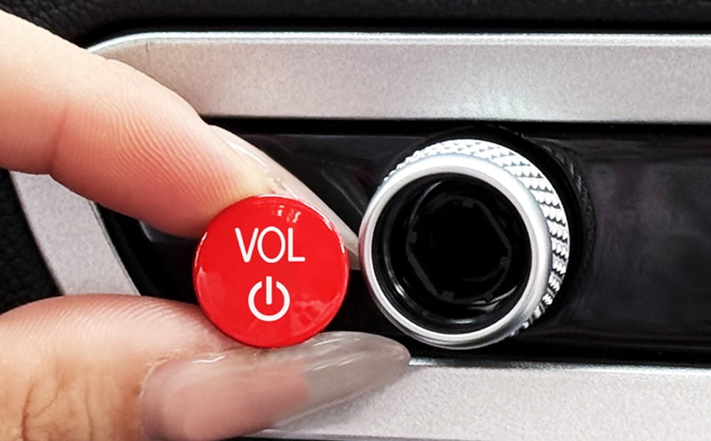 M-Sports Red Stereo Vol Center Knob Trim Button For BMW 2 3 4 Series X5 X6 X7 Z4