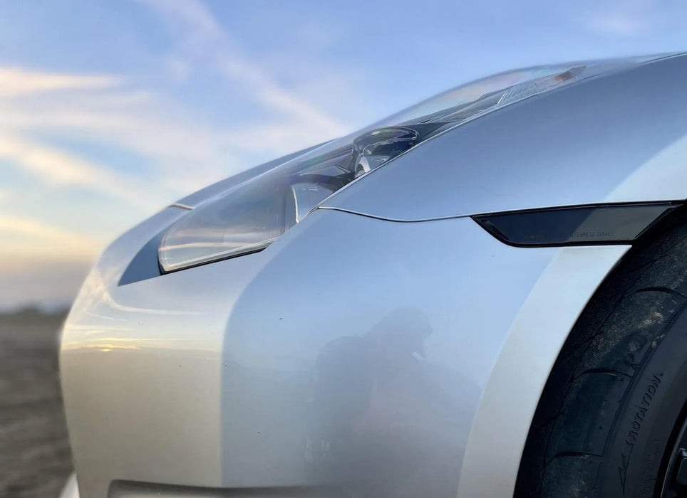 JDM Style Smoked Lens Front Side Marker Lamps Housings For 2007+ Nissan R35 GTR