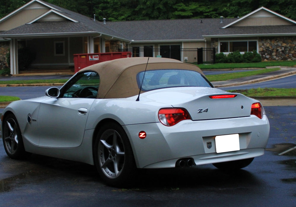 Red Chrome Reflex LED Illuminated Z-Emblem Rear Side Markers For BMW Z4 E85/E86