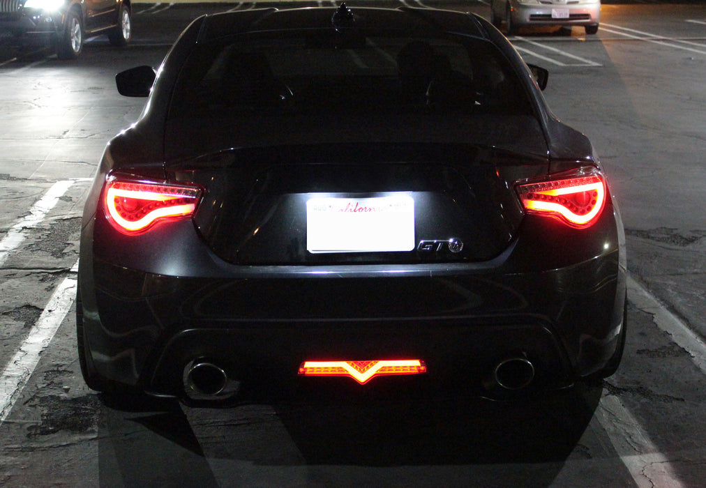 Clear Lens/Red Interior Full LED Rear Fog Light Kit For Scion FRS 86 Subaru BRZ