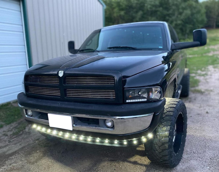 Truck/Semi 20pc White LED Front Bumper Valance/Air Dam Accent Running Light Kit