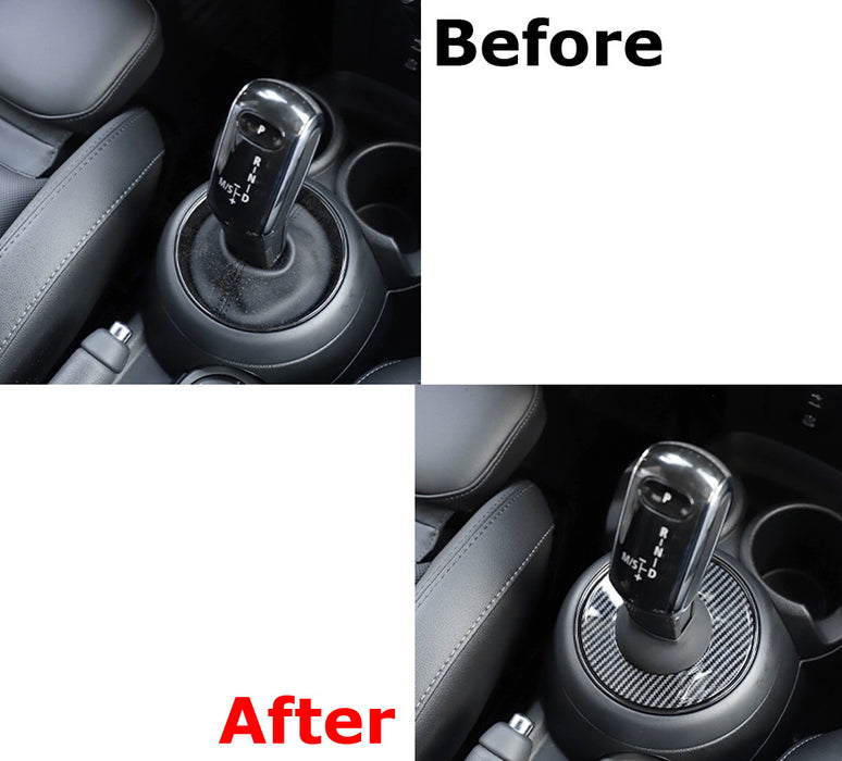 Carbon Fiber Pattern Shift Well Boot Cover For MINI 2014-18 F54 F55 F56 F57 F60