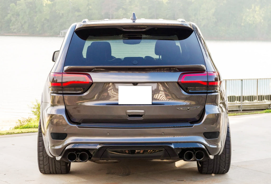 Black-Out Lens Rear Bumper Reflectors For 11-20 Jeep Grand Cherokee WK2, Compass