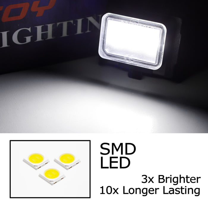 White LED License Plate Lights For Mercedes Benz W205 W213 W222 C117 W218 – 6000K, Error-Free, 12V