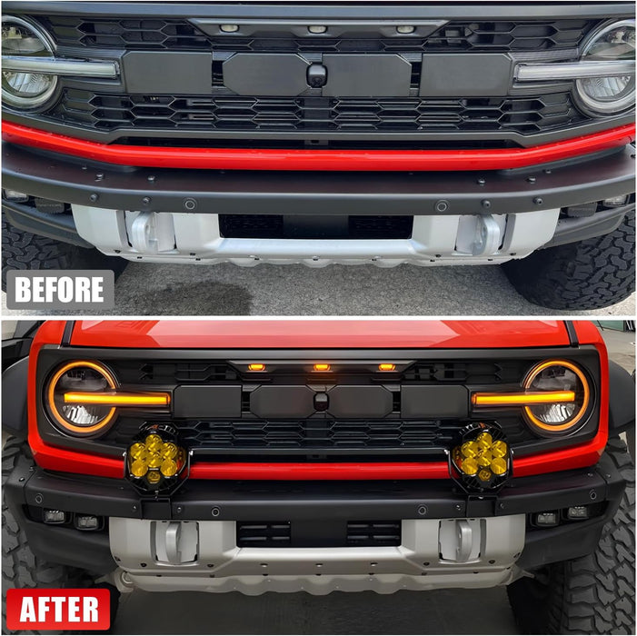 Front Bumper LED Pod Light Mounting Bracket For Ford 21+ Bronco w/Modular Bumper