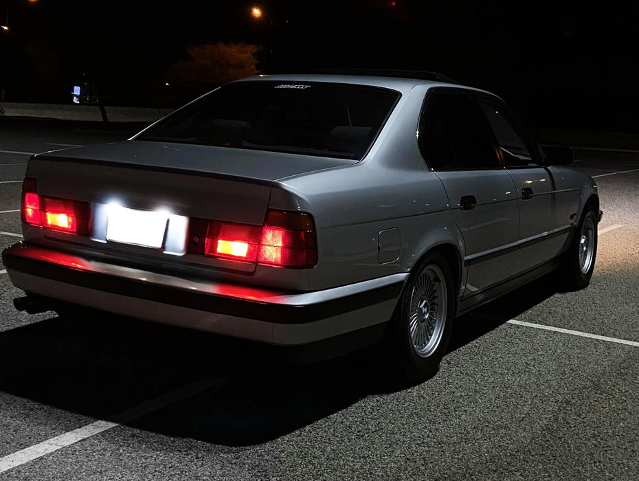 White Full LED License Plate Lights Kit For BMW E34 5 Series & M5, E32 7 Series