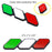Italia Lower/Hood Grille Badge Emblem + EZ Anchor Bolts For Fiat Alfa Maserati