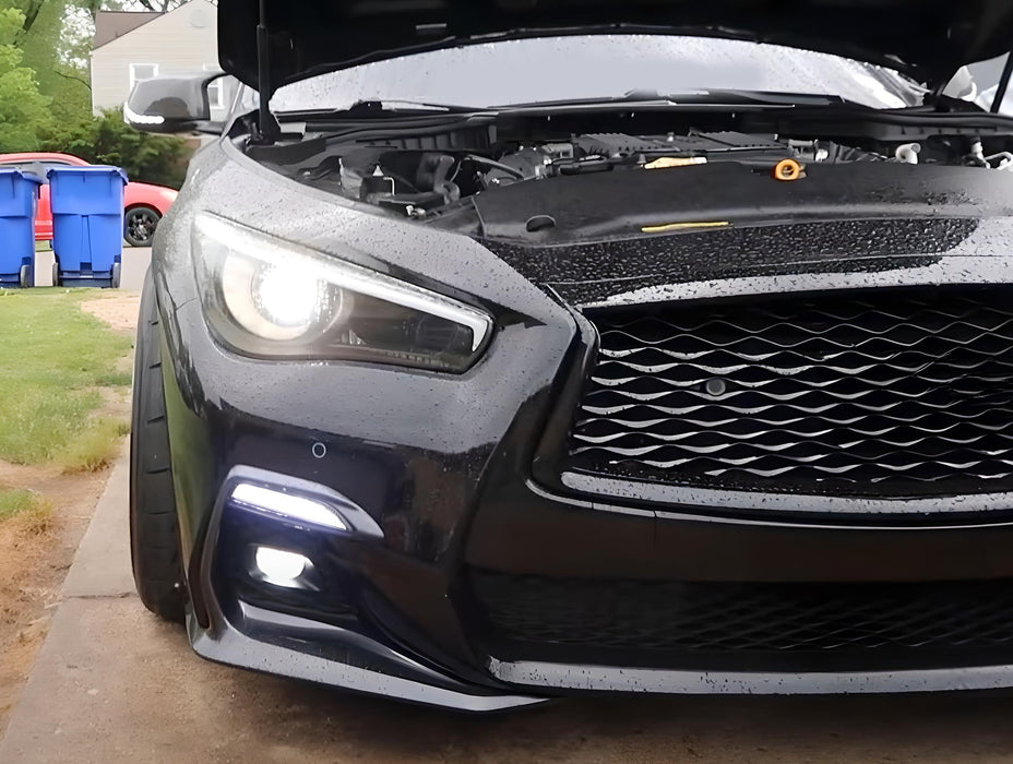 Turn Signal Replace Frosted White Lens Switchback LED Daylight For Infiniti Q50