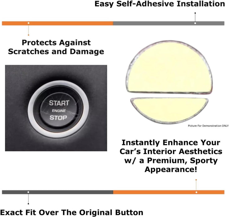 Sports Red Engine Push Start Button w/ Laser CNC Cut Letters For Hyundai Elantra