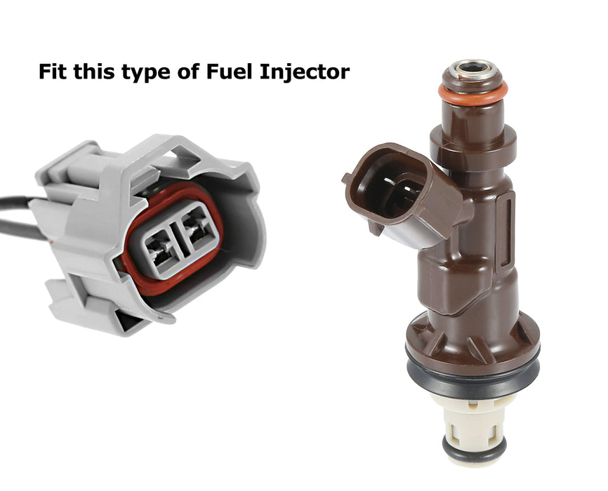 4pc Nippon Denso Female Fuel Injector Adapters For Honda Mazda Subaru Toyota etc