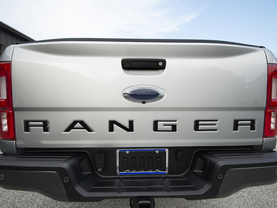 Matte Black Finish 3D Raised Tailgate Letter Pieces For 2019-2023 Ford Ranger