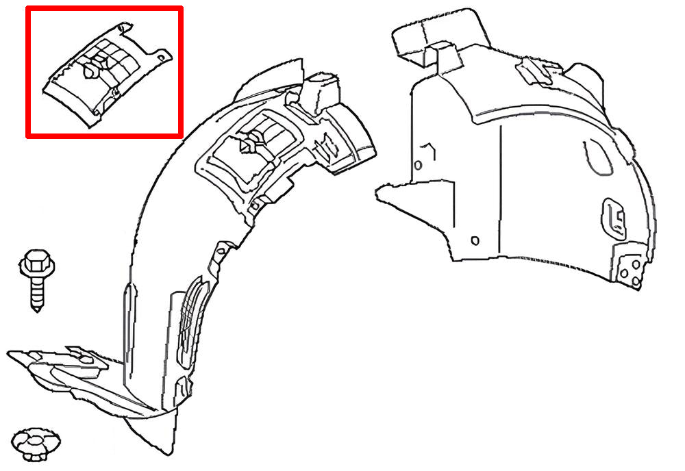 (2) OE-Spec Wheel Well Cover Caps For Mercedes GLA SLK Class Headlamp Fog Access