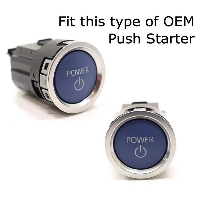 Red Real Carbon Fiber Engine Start Stop Button Cover For Toyota Lexus Hybrid EV