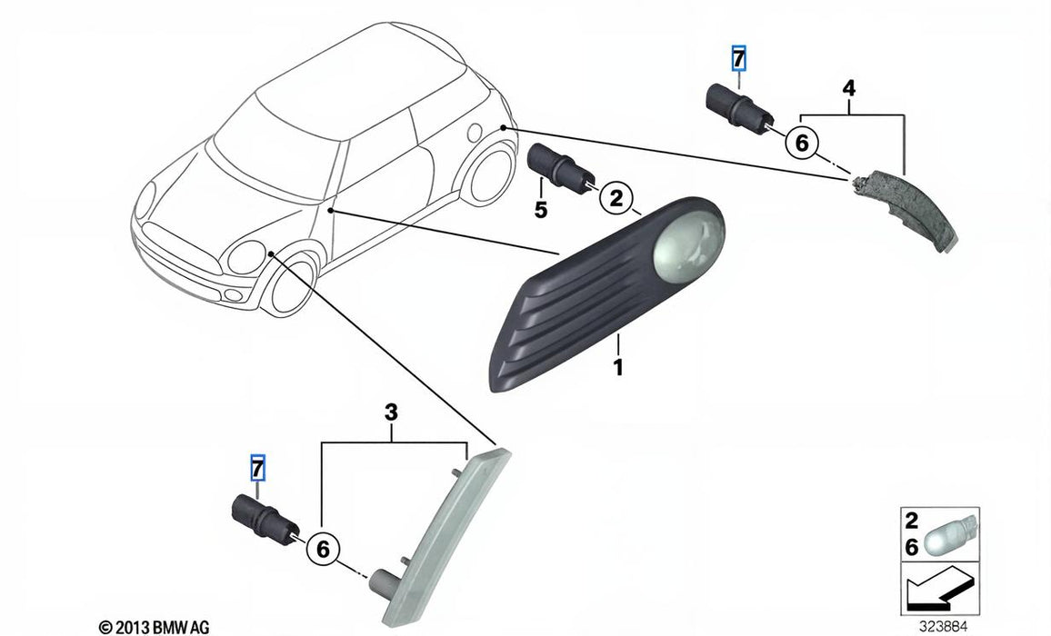 OE-Spec W5W Side Marker Light Bulb Plug Adapter Sockets For BMW MINI Porsche etc