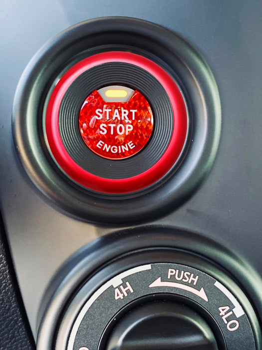 Sports Red Engine Push Start Button Outer Decor Ring Trim For Nissan Infiniti