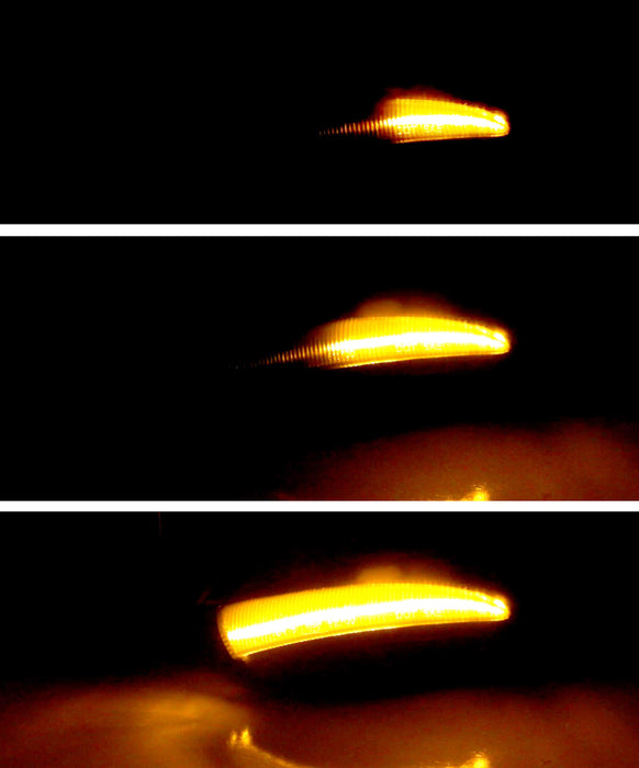 Clear Lens Amber LED Sequential Blink Side Mirror Lights For Lexus 2010-2015 RX