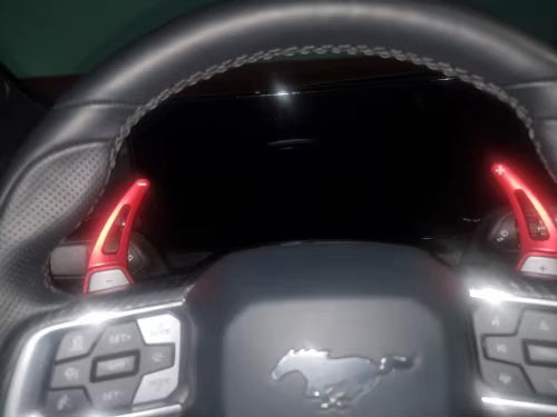 Red Aluminum Larger Performance Paddle Shifter Extensions For 24-up Ford Mustang