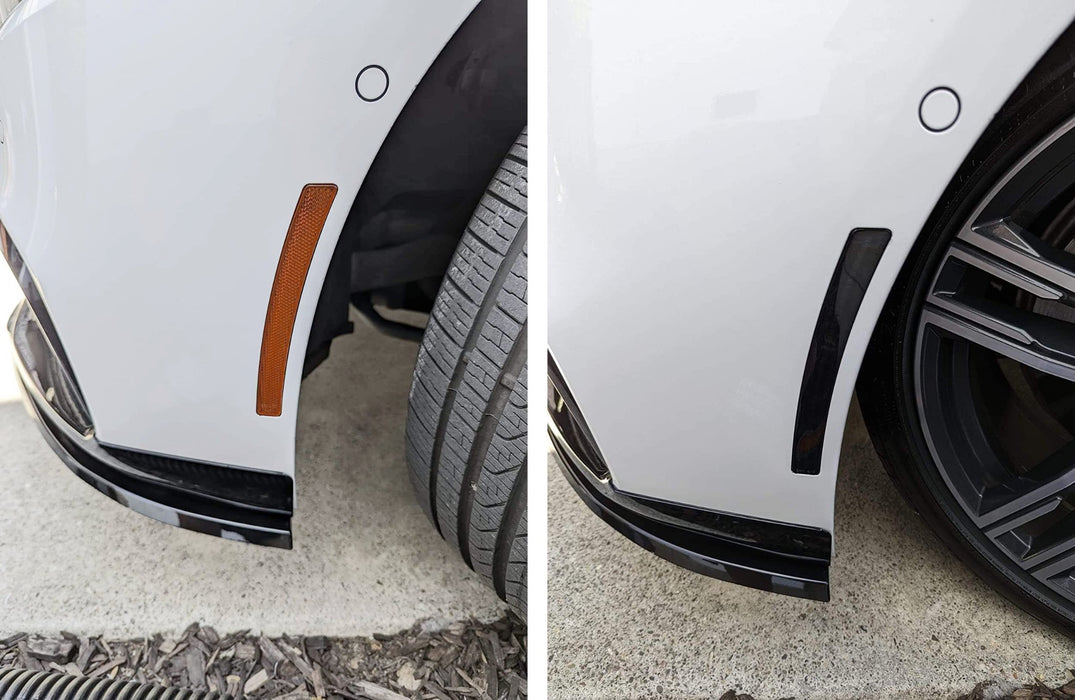 Euro Smoked Front Bumper Side Marker Reflex For BMW 2017-22 G30 530 540 550 M5