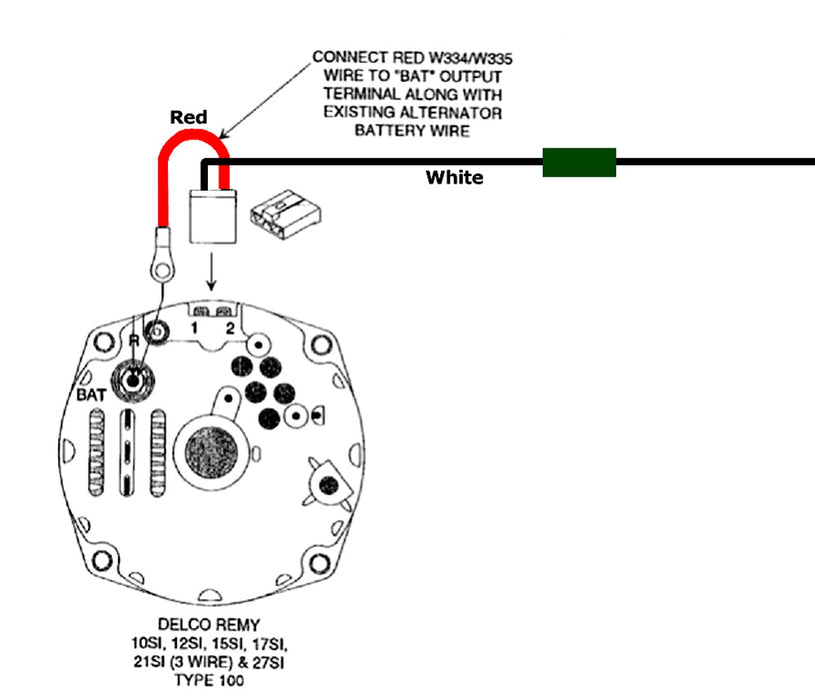 Delco 10/12si Alternator Exciter Plug Diode Low RPM Charging Harness For 73+ GM