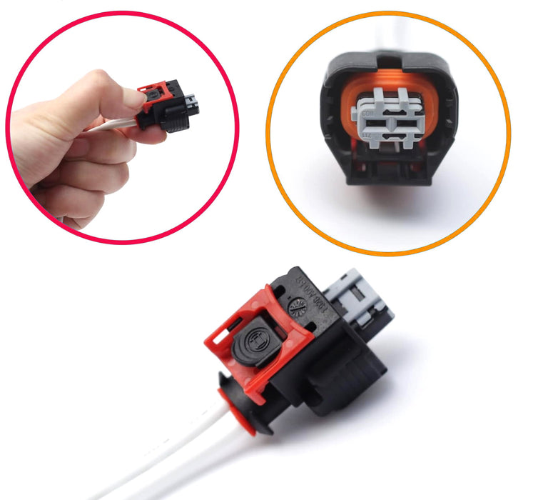 2-Pin PT3739 Female Multi-Purpose Connectors w/ 7" Wire For GM L5P Fuel Injector