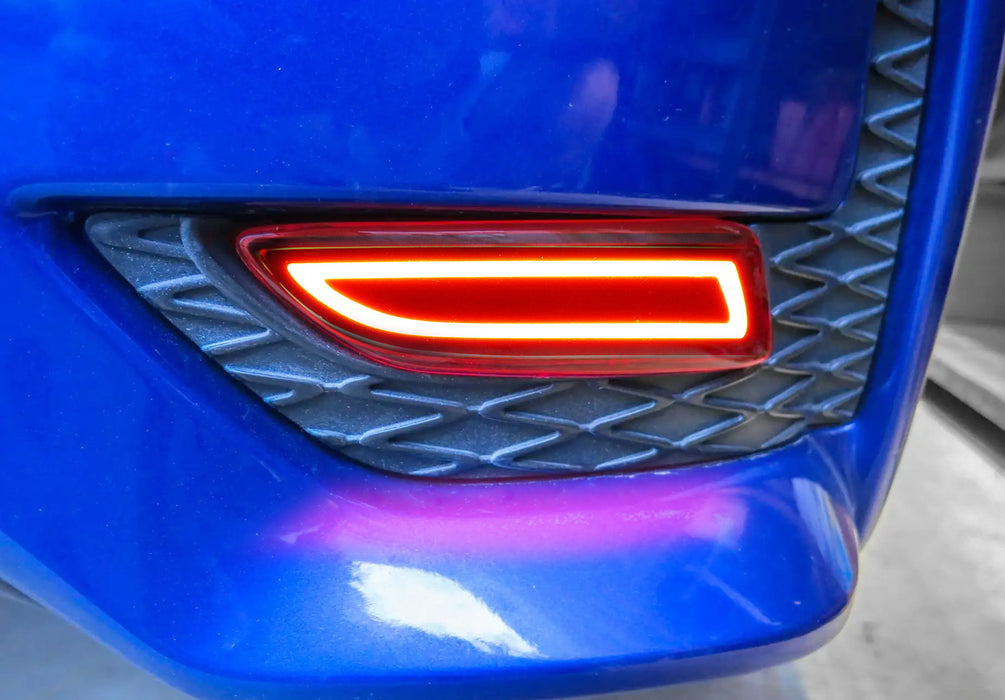 Red Lens Full LED Rear Bumper Reflectors For Lexus CT200h as Tail/Brake/Signals