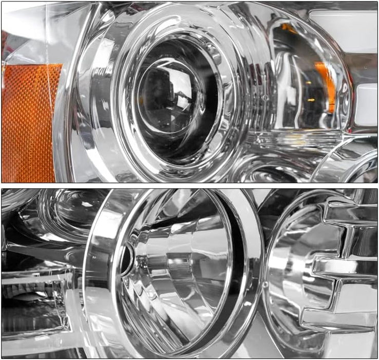 Chrome DRL Light Bar Projector Headlight For Dodge 2013-18 RAM 1500 2500 3500