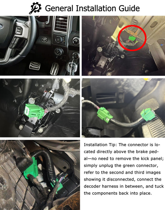 Side Mirror Spot Light Stay-On, Speed Turn Off Overrider Decoder For Ford Truck