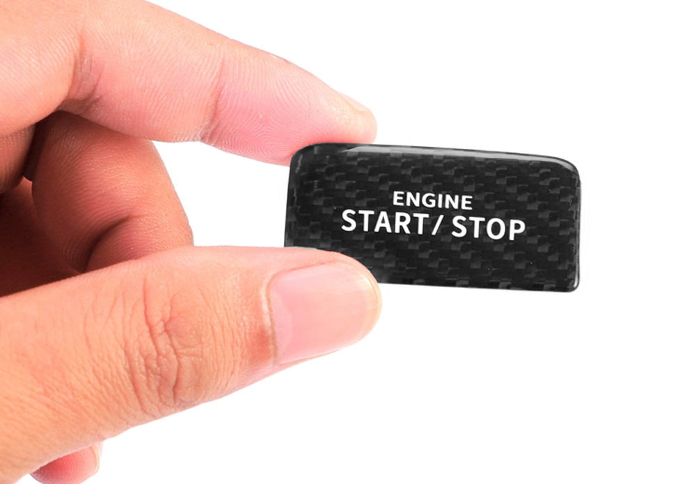 R-Line Style Black Carbon Fiber Engine Push Start Button For VW 2022-u ...