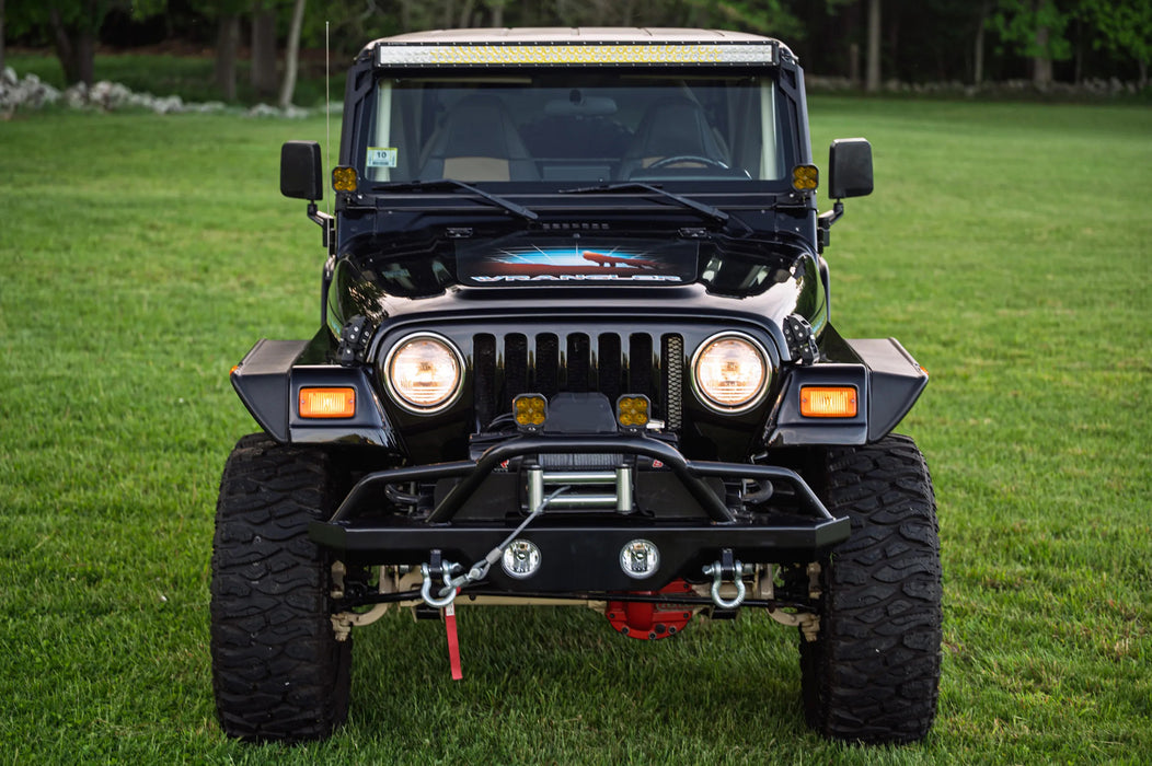 Amber/Yellow Front Bumper Turn Signal Light Housing Lens For 1997-06 Wrangler TJ