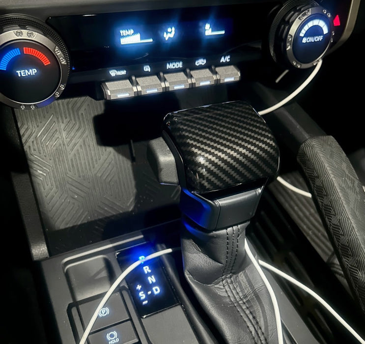 Gloss "Carbon Fiber" Shift Knob Cover Shell For New Toyota Tundra Tacoma 4Runner