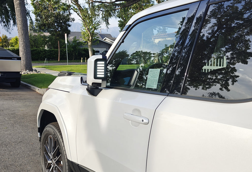 Smoked Lens Side Mirror White/Amber LED Blinker Lights For Toyota LC250 Lexus GX