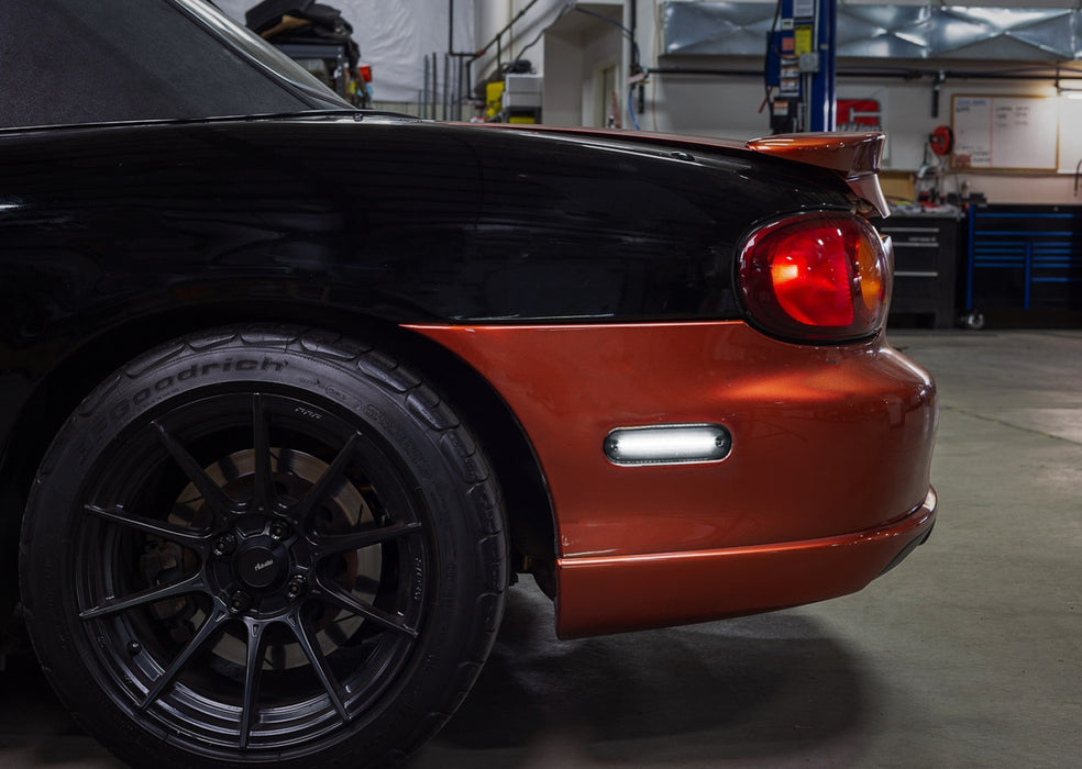 Clear Lens White Full LED Side Marker Light Kit For 90-05 Mazda Miata MX5 NA NB