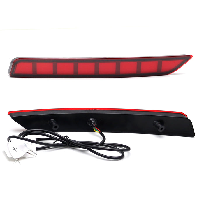 Red Lens Full LED Rear Bumper Reflectors For Chevy 2021-up Suburban/Tahoe Yukon