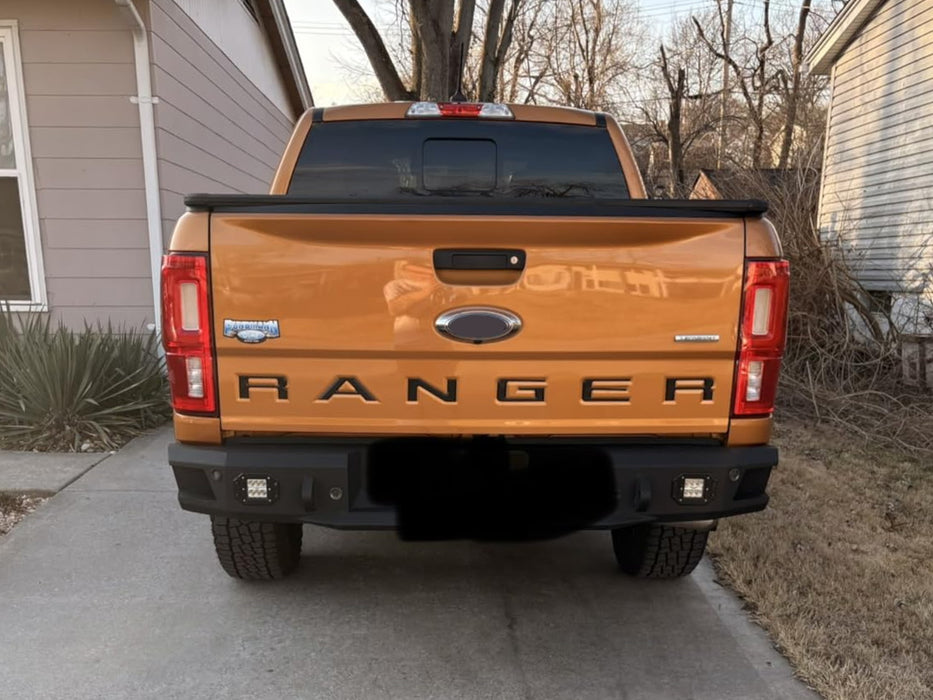 Matte Black Finish 3D Raised Tailgate Letter Pieces For 2019-2023 Ford Ranger