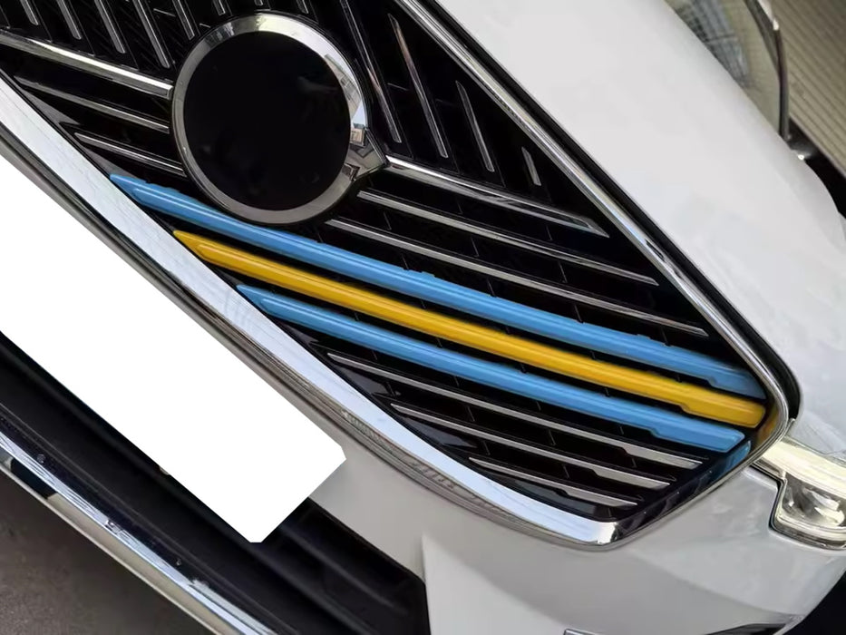 Sweden Flag Color Grille Decoration Insert Trims For 2025-up 2nd-LCI Volvo XC90