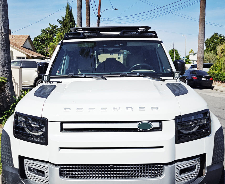 Hood Hinge Mount A-Pillar 40W LED Ditch Pod Lights For 20-up Land Rover Defender